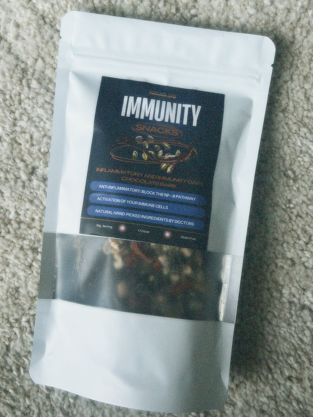 IMMUNITY & ANTI-INFLAMMATORY DARK CHOCOLATE BARK